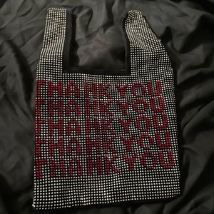 Mini “Thank You” tote - black.